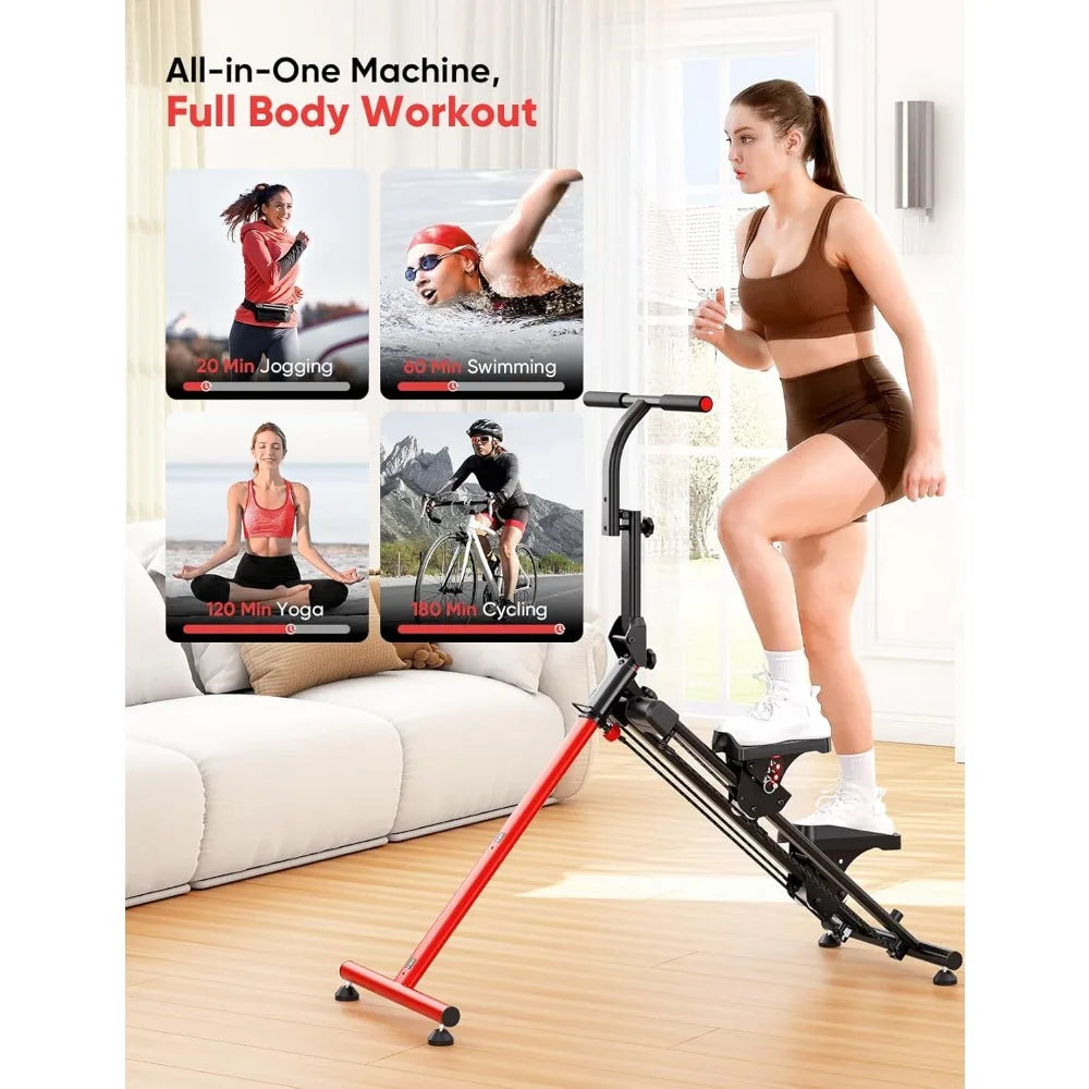 Home Fitness Stair Stepper – Adjustable Levels & Ski Simulation