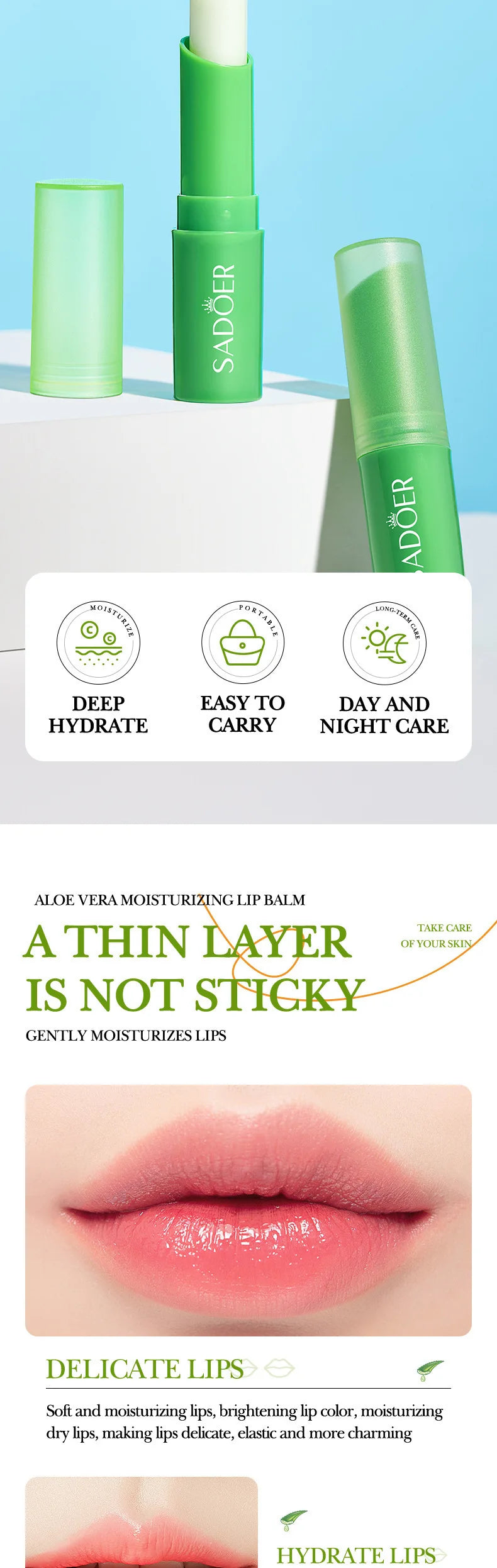 Aloe Lip Balm – Nourishing & Hydrating Lip Care