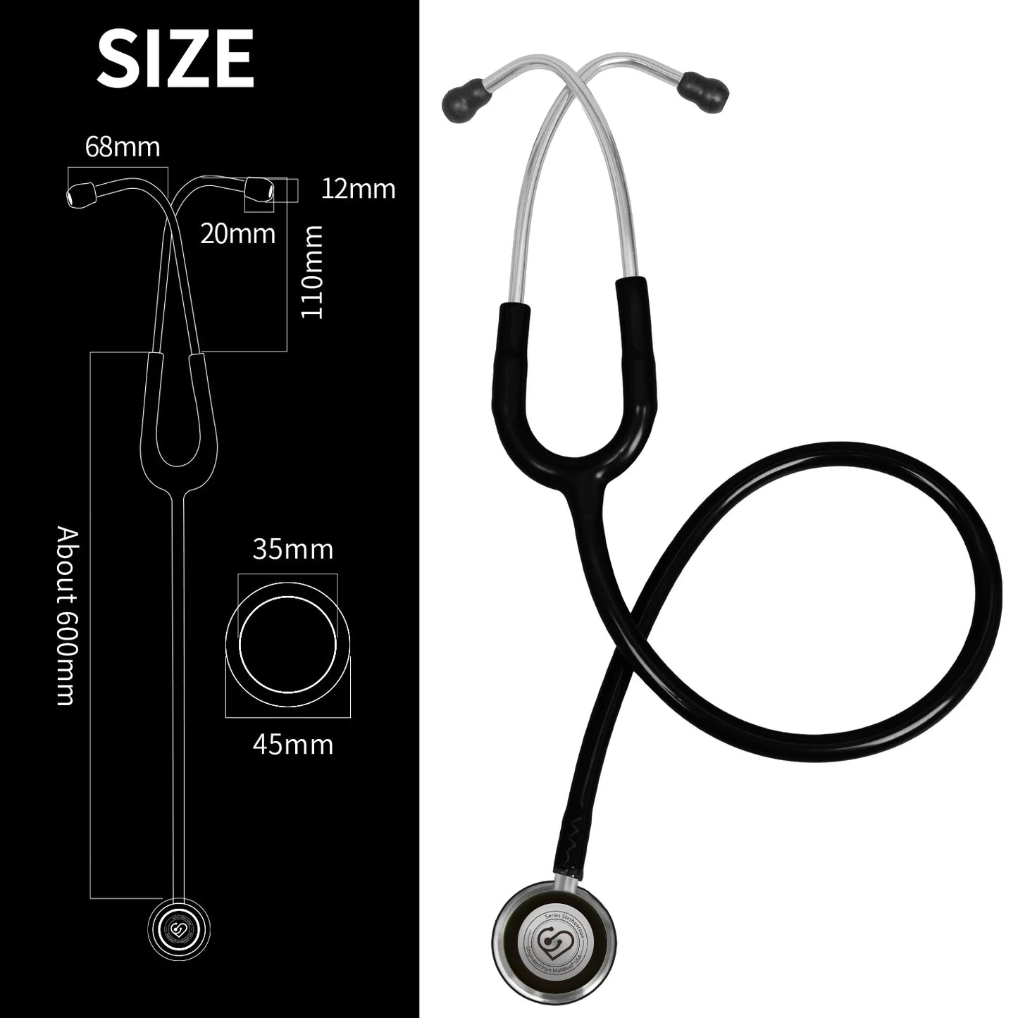 Double-Sided Medical Stethoscope – Professional Cardiology & Nurse Use