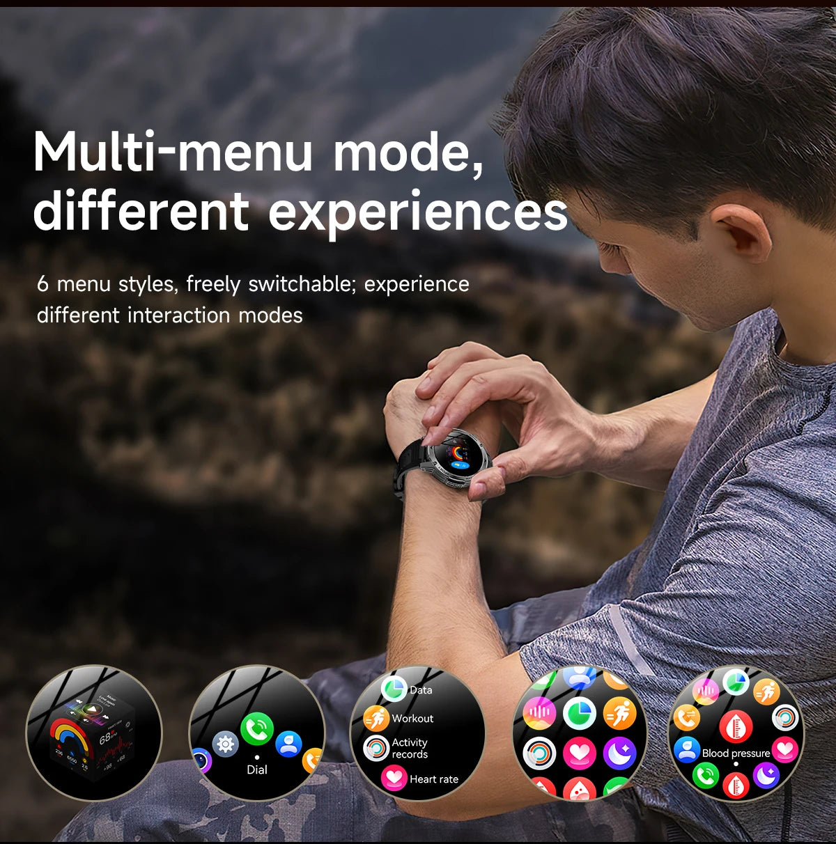 Men’s Smartwatch Large Battery Waterproof Fitness