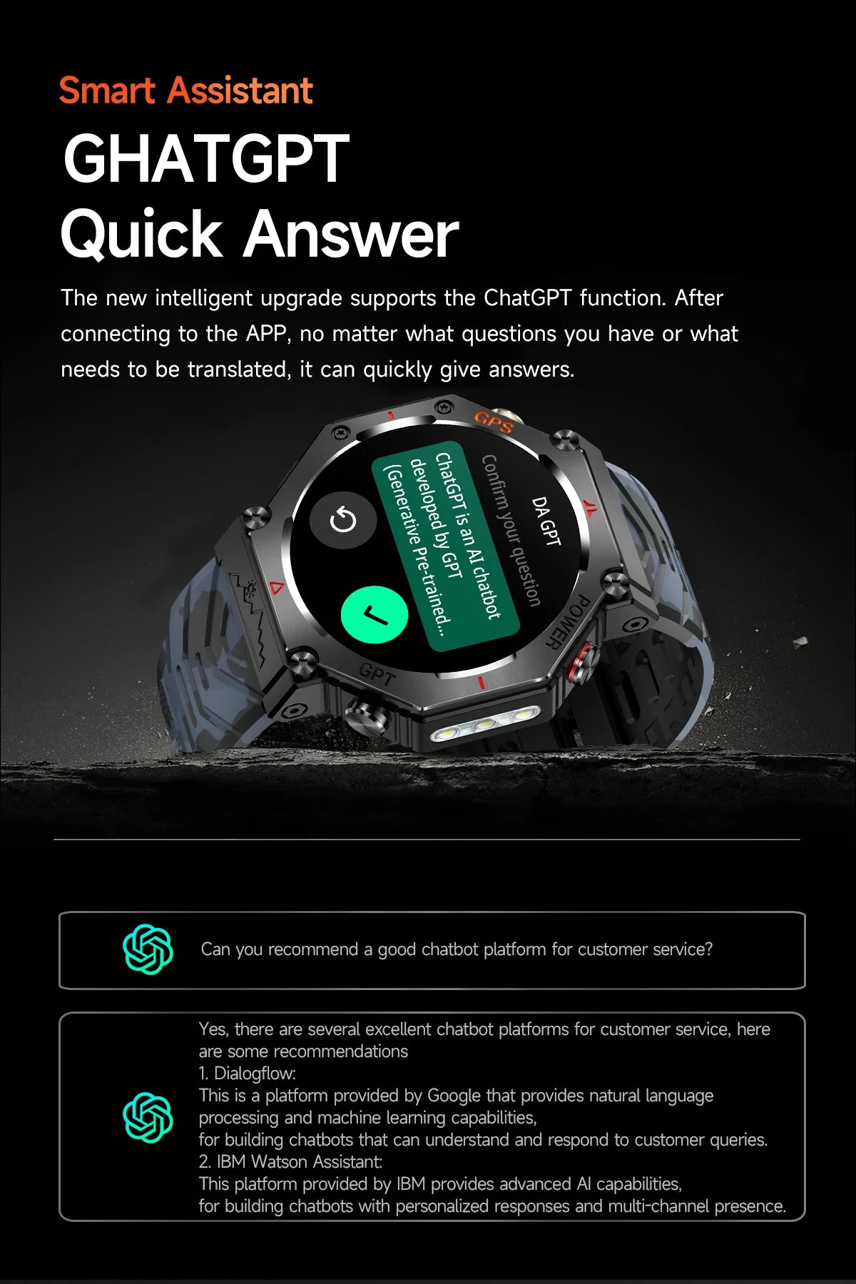 T-Rex 3 Military Smartwatch GPS AMOLED