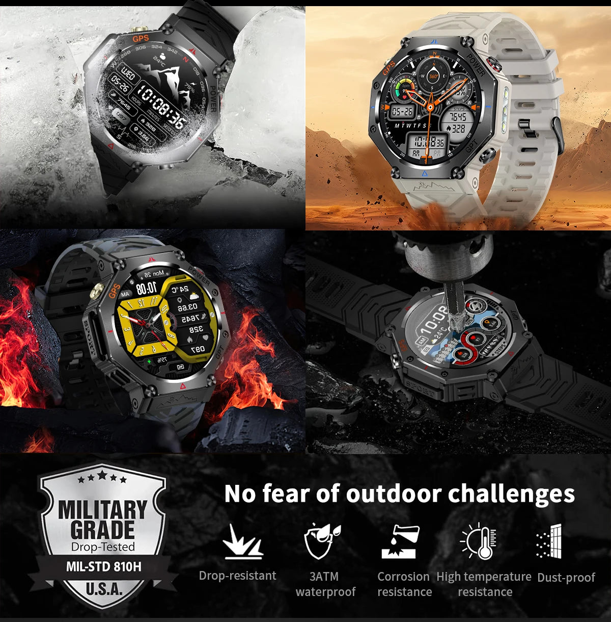 T-Rex 3 Military Smartwatch GPS AMOLED