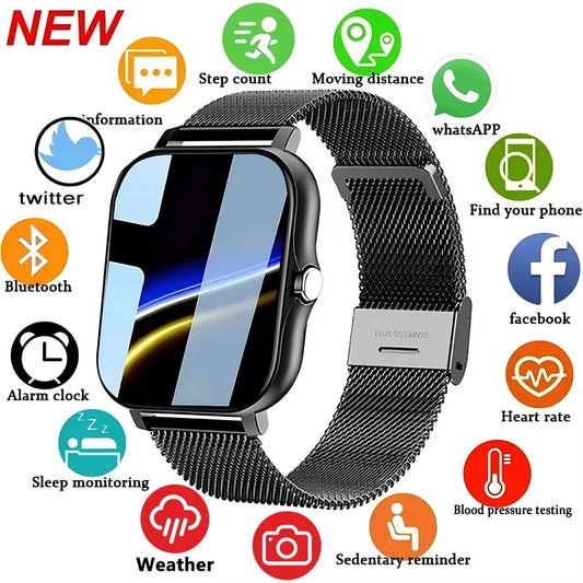 2025 Smartwatch – Full Touch Fitness & Bluetooth Call Watch
