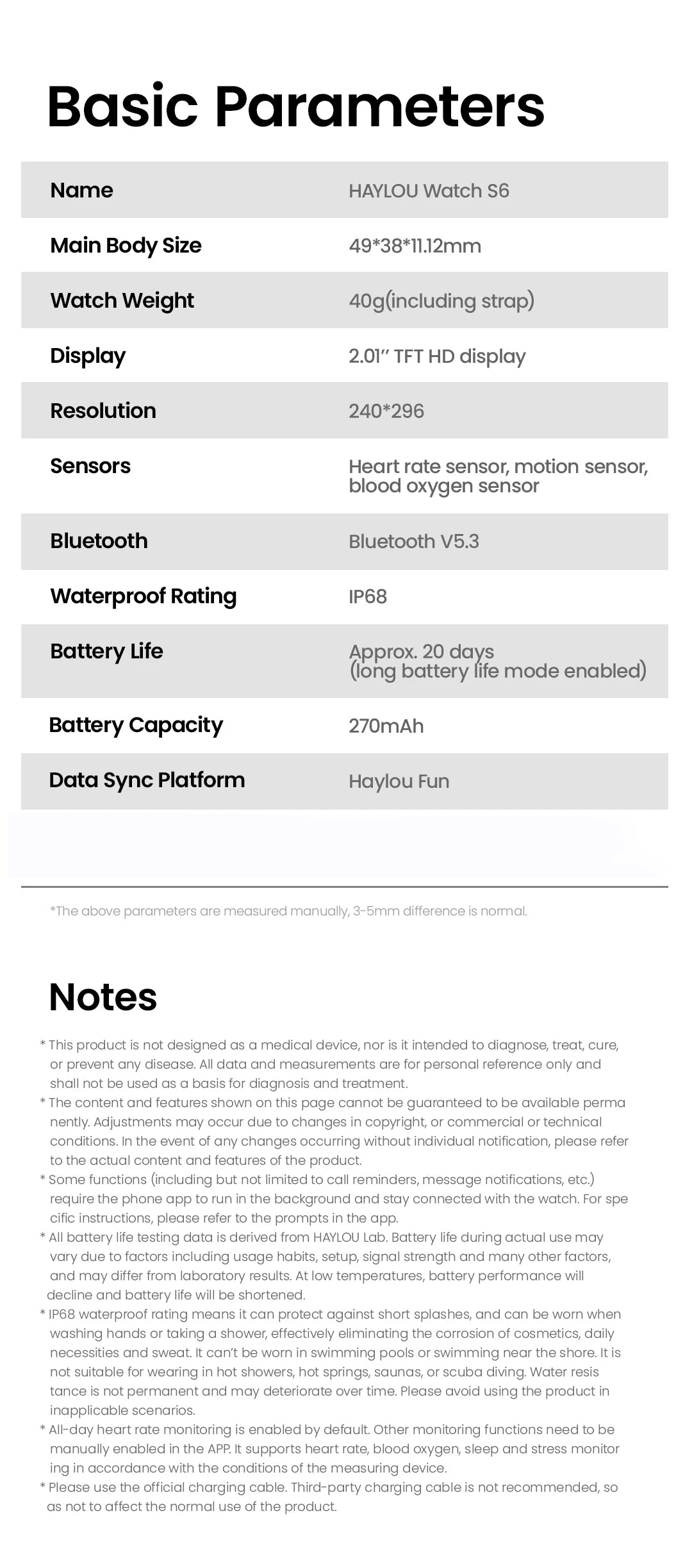 Watch S6 Smartwatch 2.01" HD Display