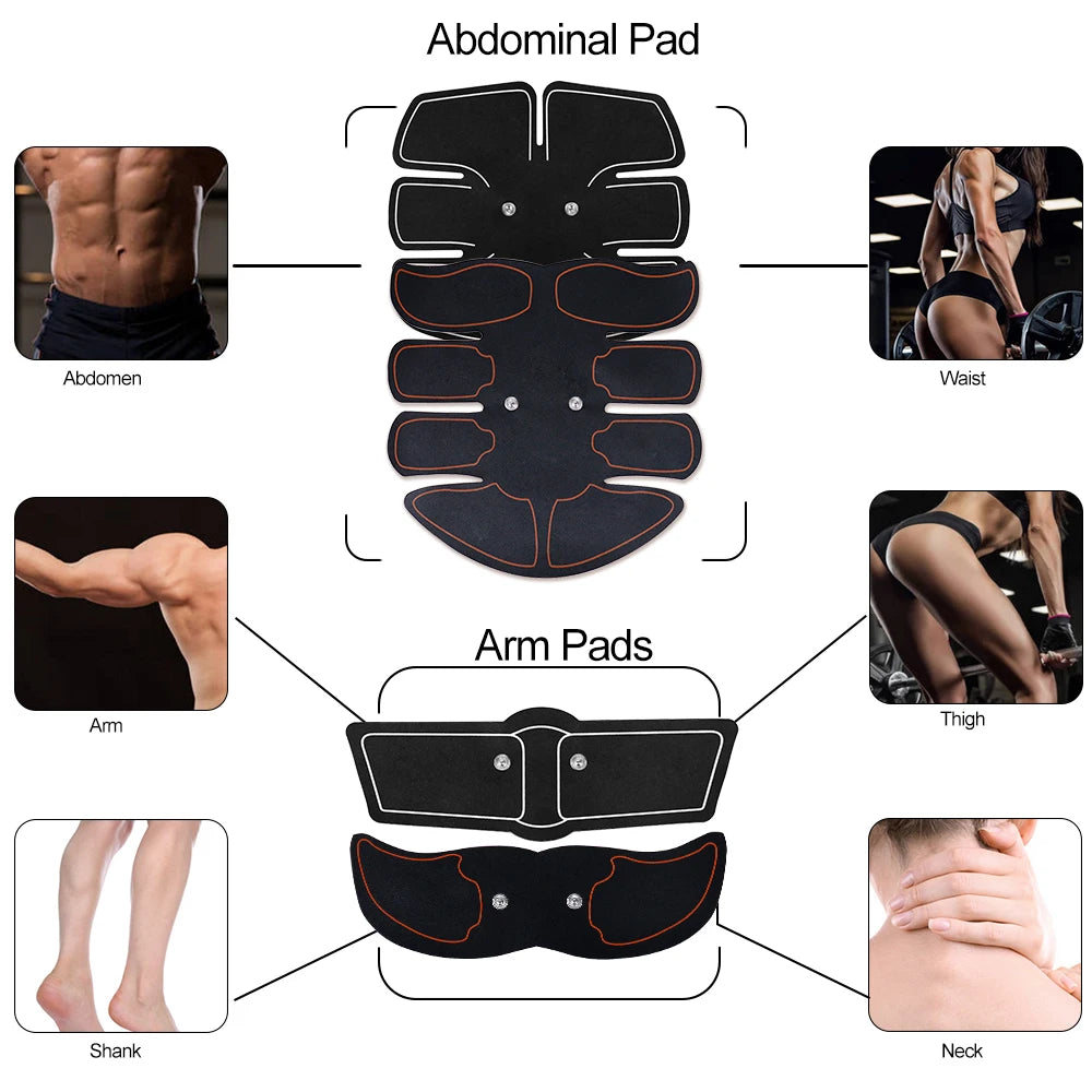 EMS Muscle Stimulator – 6-Mode Ab, Hip & Arm Trainer