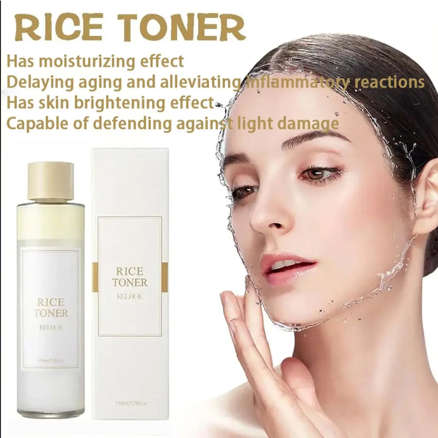 150ml Rice Facial Toner – Moisturizing & Brightening Skin Care