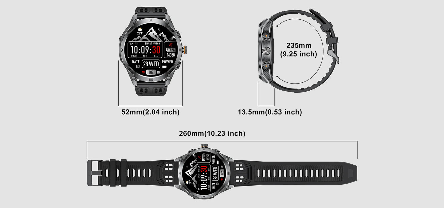 T-Rex 3 Military Smartwatch for Men