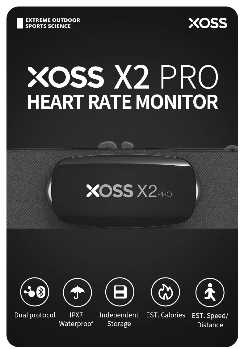 X2 Pro Heart Rate Monitor – Rechargeable Fitness & Swimming Sensor