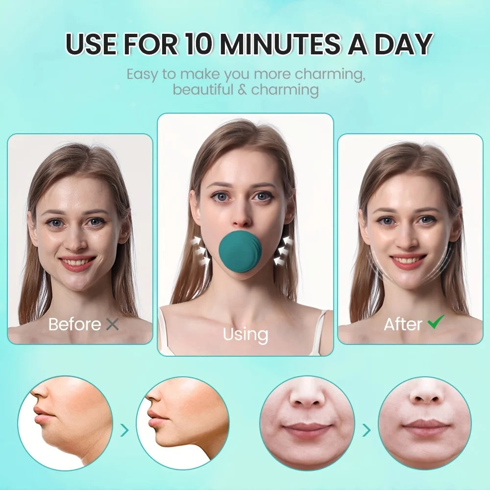 Portable Jaw & Face Exerciser – V-Shaped Double Mouth Trainer