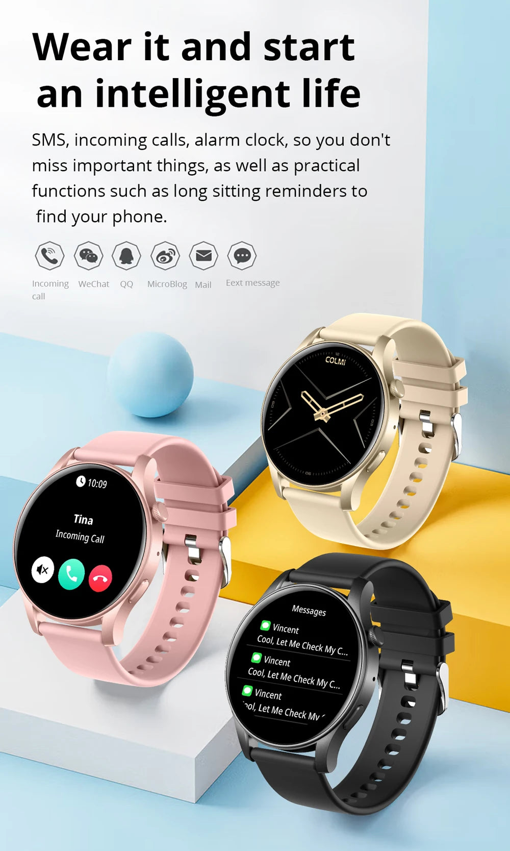 V73 AMOLED Bluetooth Call Smartwatch 2024
