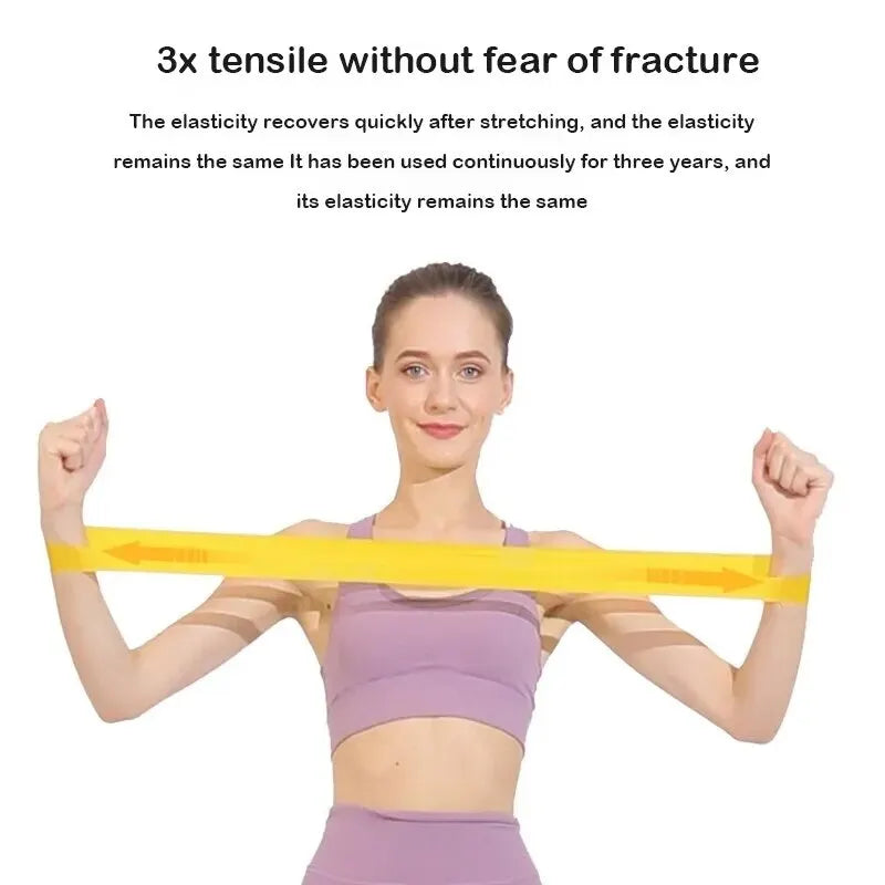 5pcs Yoga Resistance Bands – Elastic Fitness & Stretching Belts