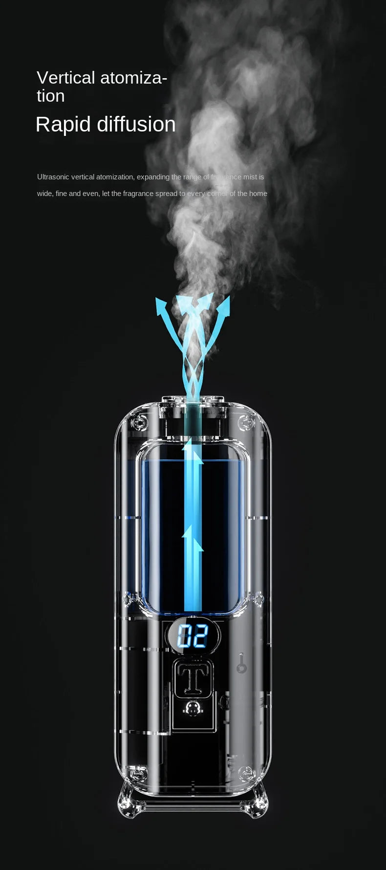 Automatic Aromatherapy Diffuser – Digital Humidifier with Colored Lights