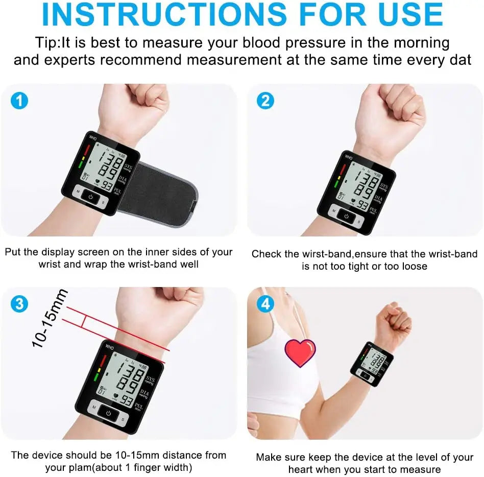 Digital Wrist Blood Pressure Monitor – High-Accuracy Tonometer