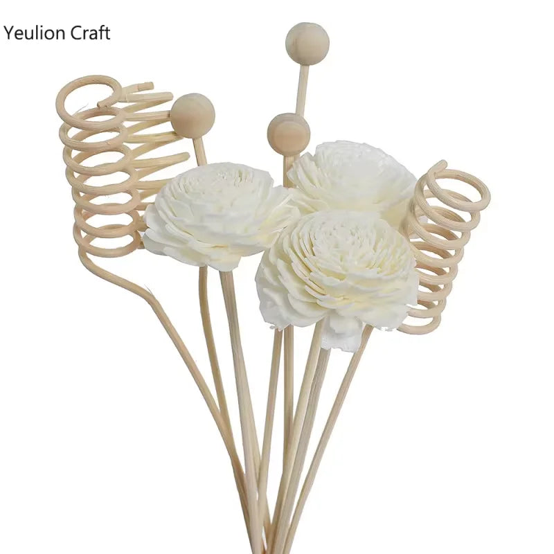 9PCS Flower Rattan Aromatherapy Sticks – No Fire Diffuser