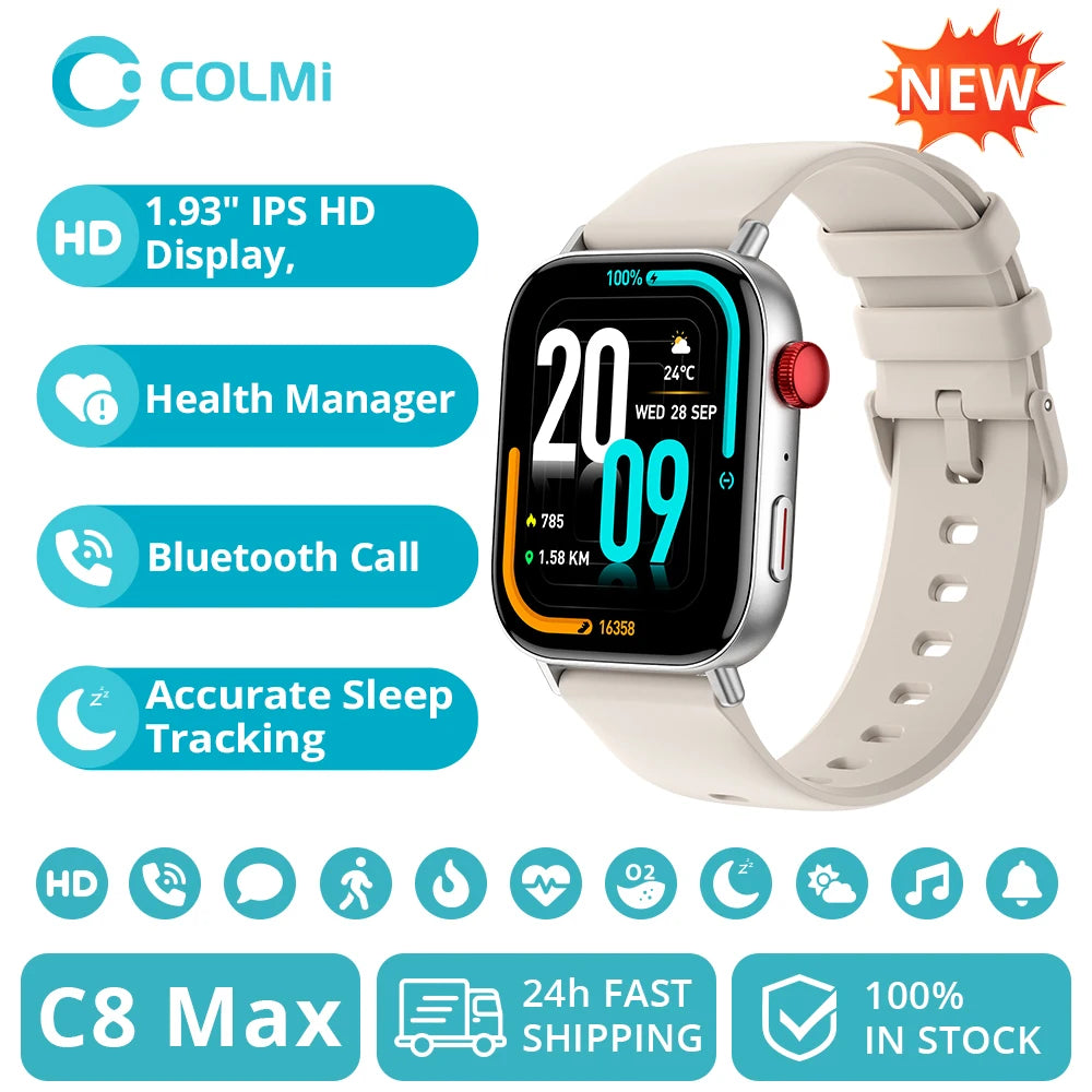 C8 Max Voice Calling Smartwatch 1.93" Display