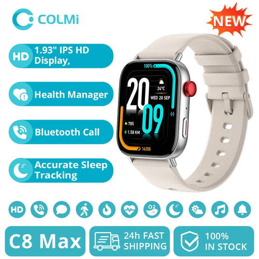 C8 Max Voice Calling Smartwatch 1.93" Display