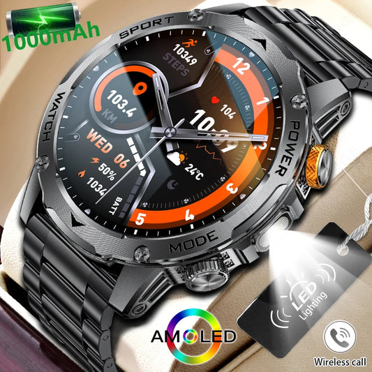 Men’s Smartwatch Large Battery Waterproof Fitness